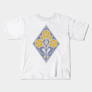 Flowers Inside A Diamond - Bright Kids T-Shirt